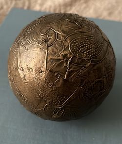 Vintage Copper Covered Decorative Ball
