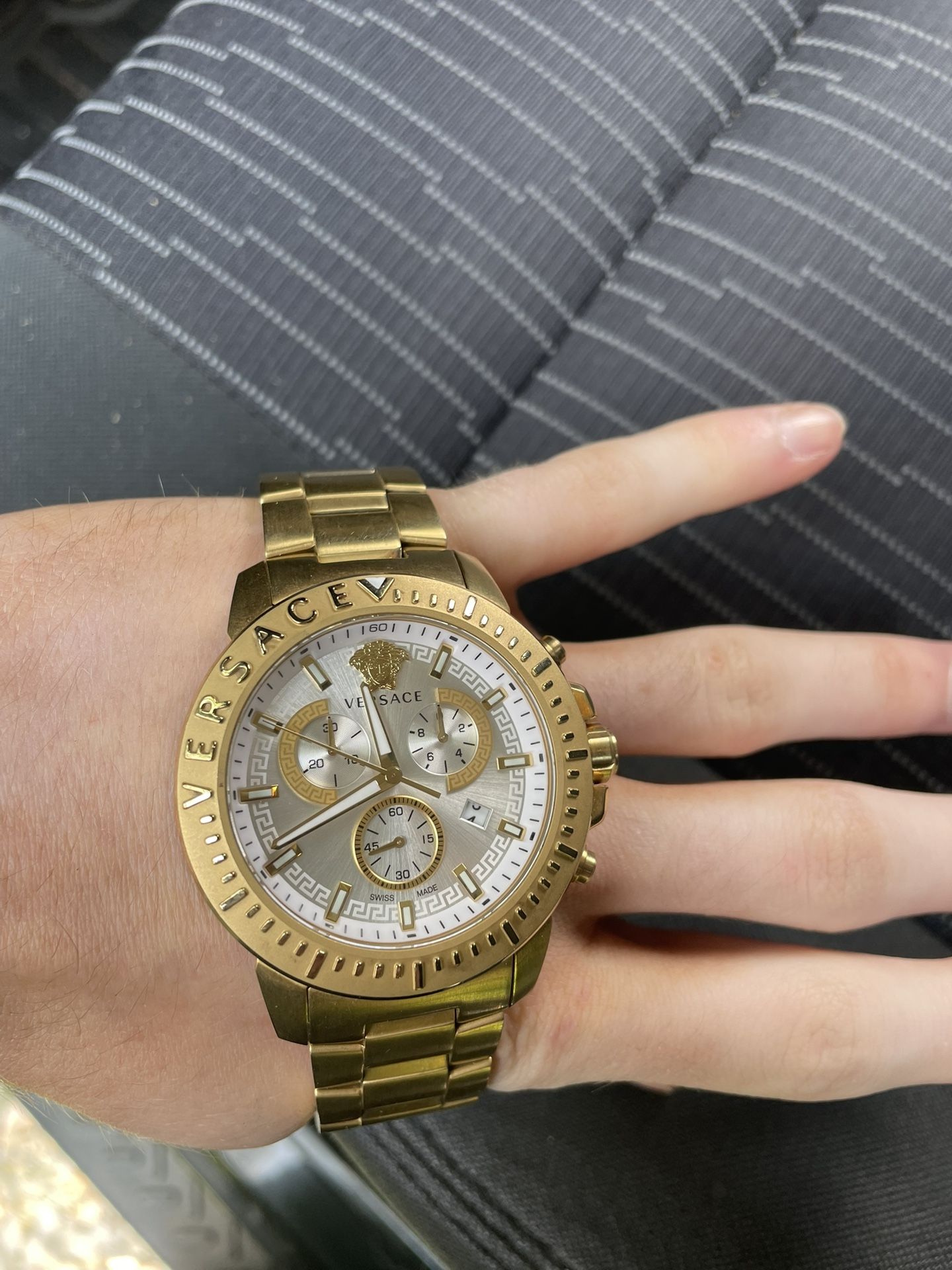 Versace Gold Sapphire Watch
