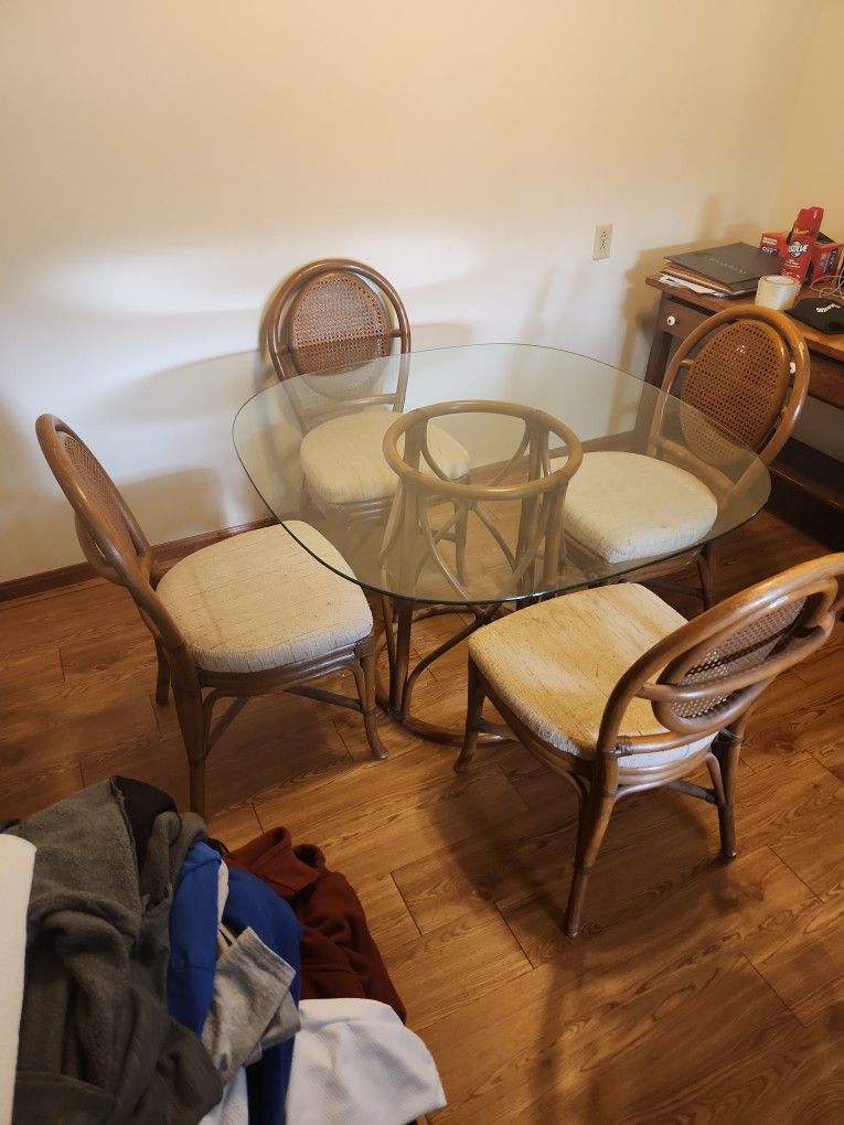 Glass Table And Chairs