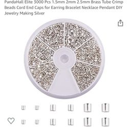 3000pcs BRSS TUBE CRIMP BEADS FOR EARRING, BRACELET, NECKLACE, JEWELRY MAKER💯🔥🔥🔥🔥🔥