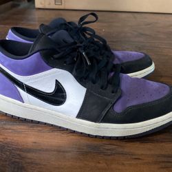 Low Top Purple Jordan 1s