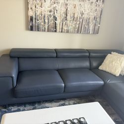 Drew Dark Blue Micro Right Chaise Sectional