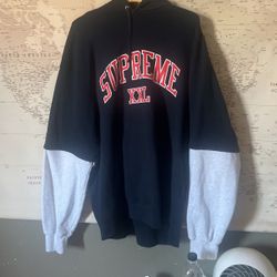 Supreme XXL Navy Blue Sweatshirt