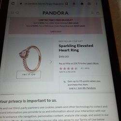 Pandora Elevated Heart Ring