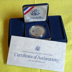 US Mint Proof Silver Dollar Coin We The People Commemorative 
