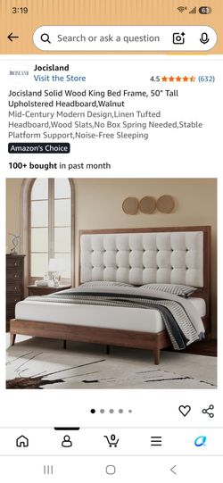 King Sz Bed Frame with Headboard