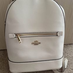 COACH Backpack, white.