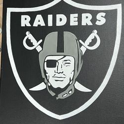 Art Home Decor, Hand Painted Raiders Symbol 16 x 20