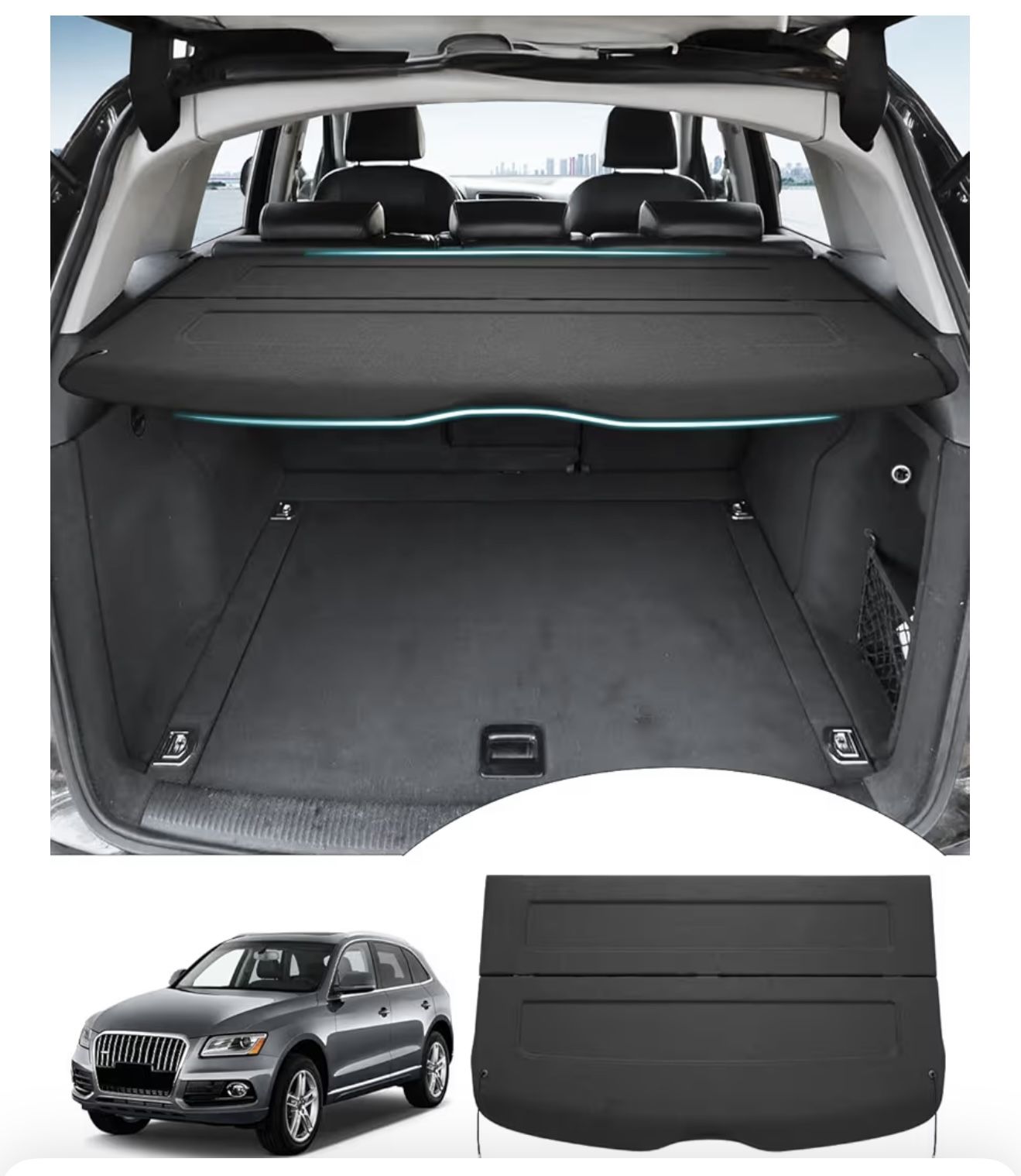 Powerty Cargo Cover Audi Q5 Retractable Trunk Shielding
