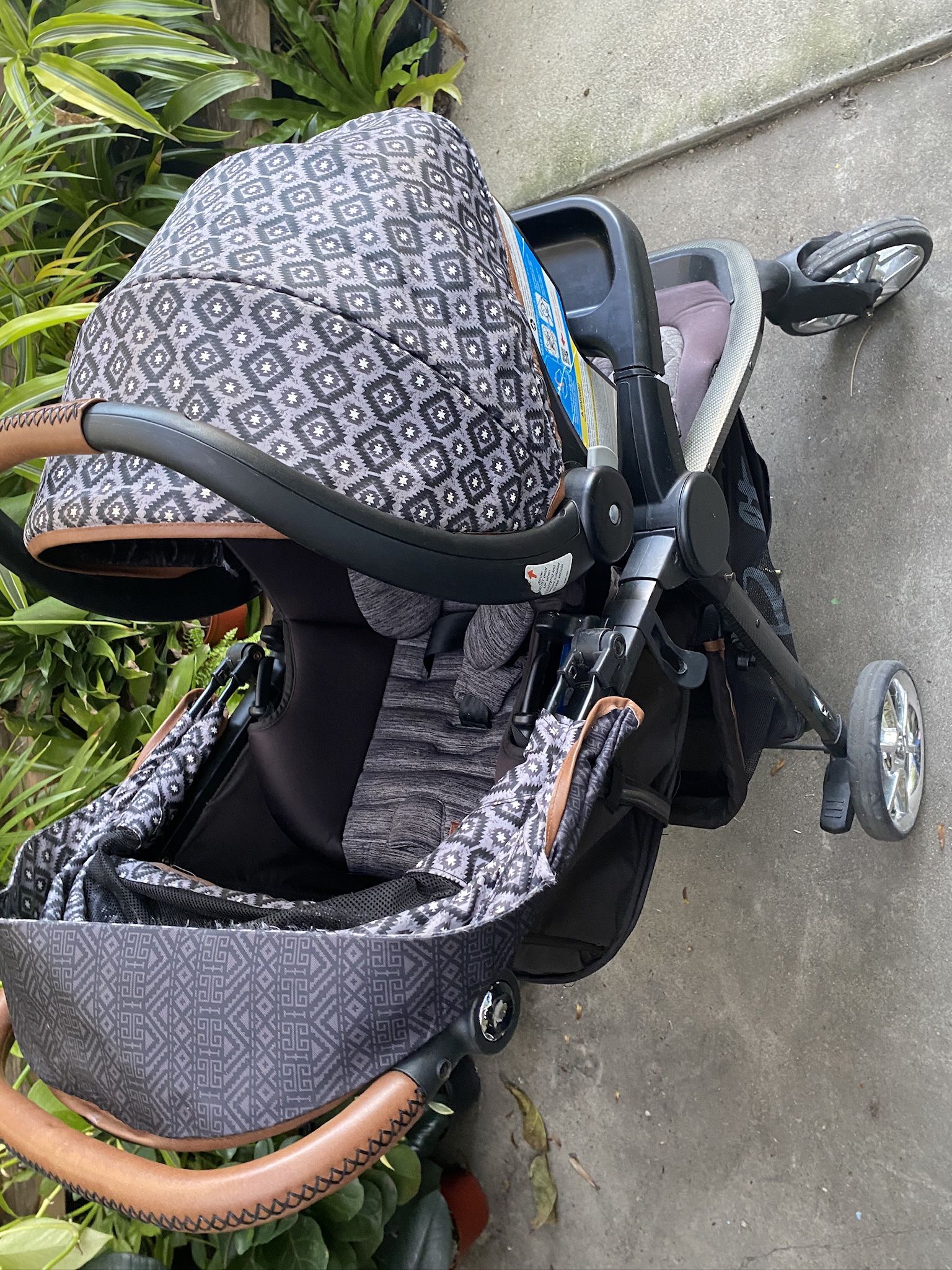 Monbebe Stroller And Car seat Set Monbebe Bolt Travel System Stroller and Infant Car Seat, Urban Boho