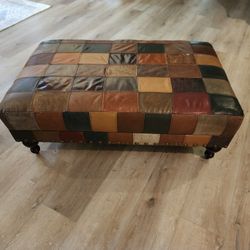 Leather Ottoman 