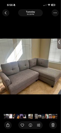 75 in L couch