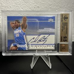 2003-04 Upper Deck Finite Signatures Carmelo Anthony Rookie Autograph BGS 9.5