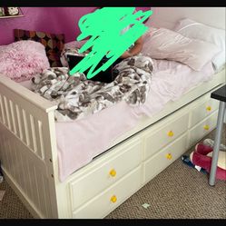 Twin bed with mattress