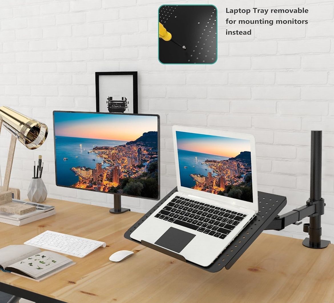 Desktop mounted computer bracket used great condition