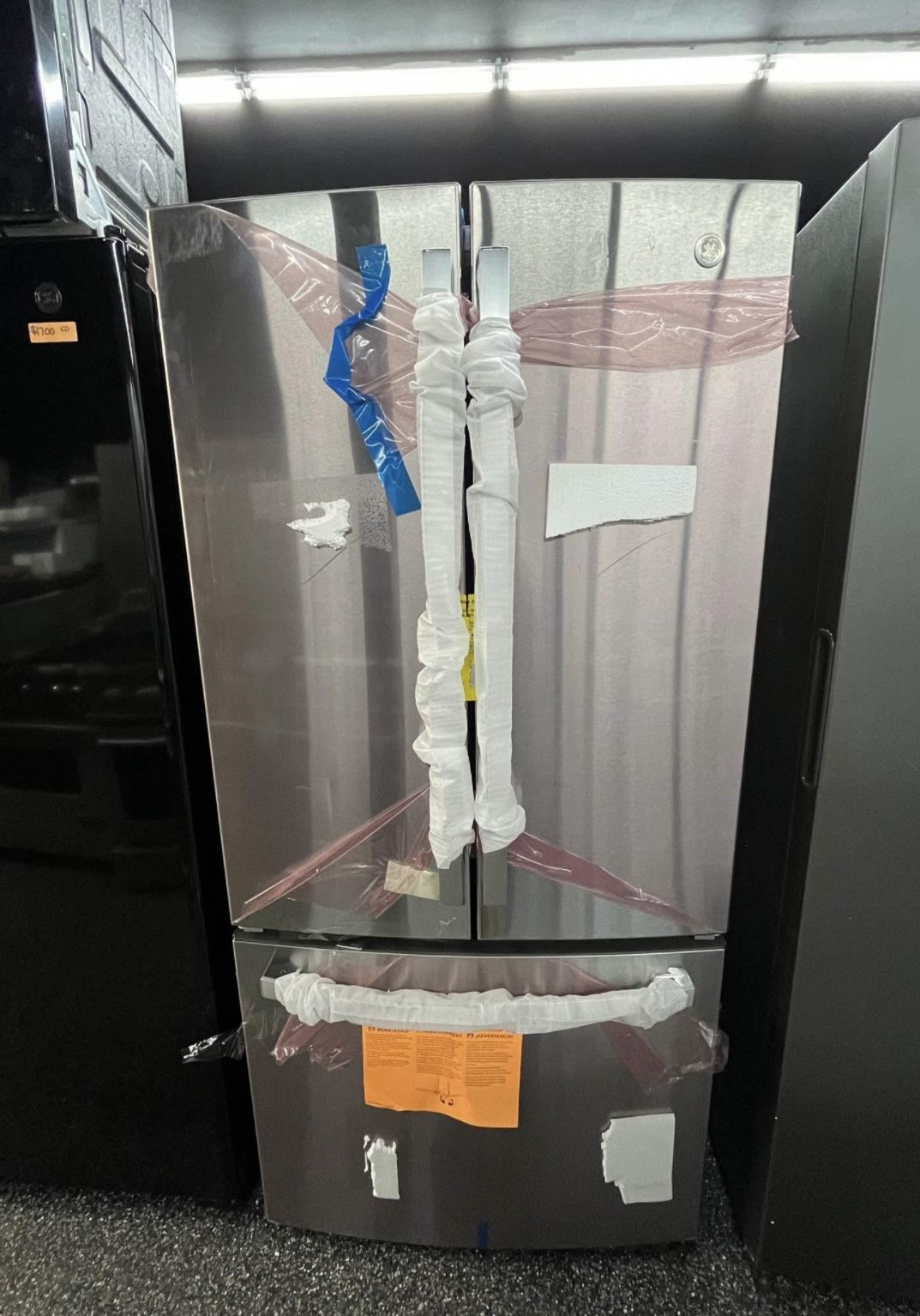 GE French Door Stainless Steel 33” Refrigerator Internal Ice & Water