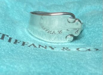 Tiffany Sterling Silver Spoon Ring