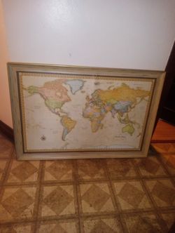 World Map With Frame