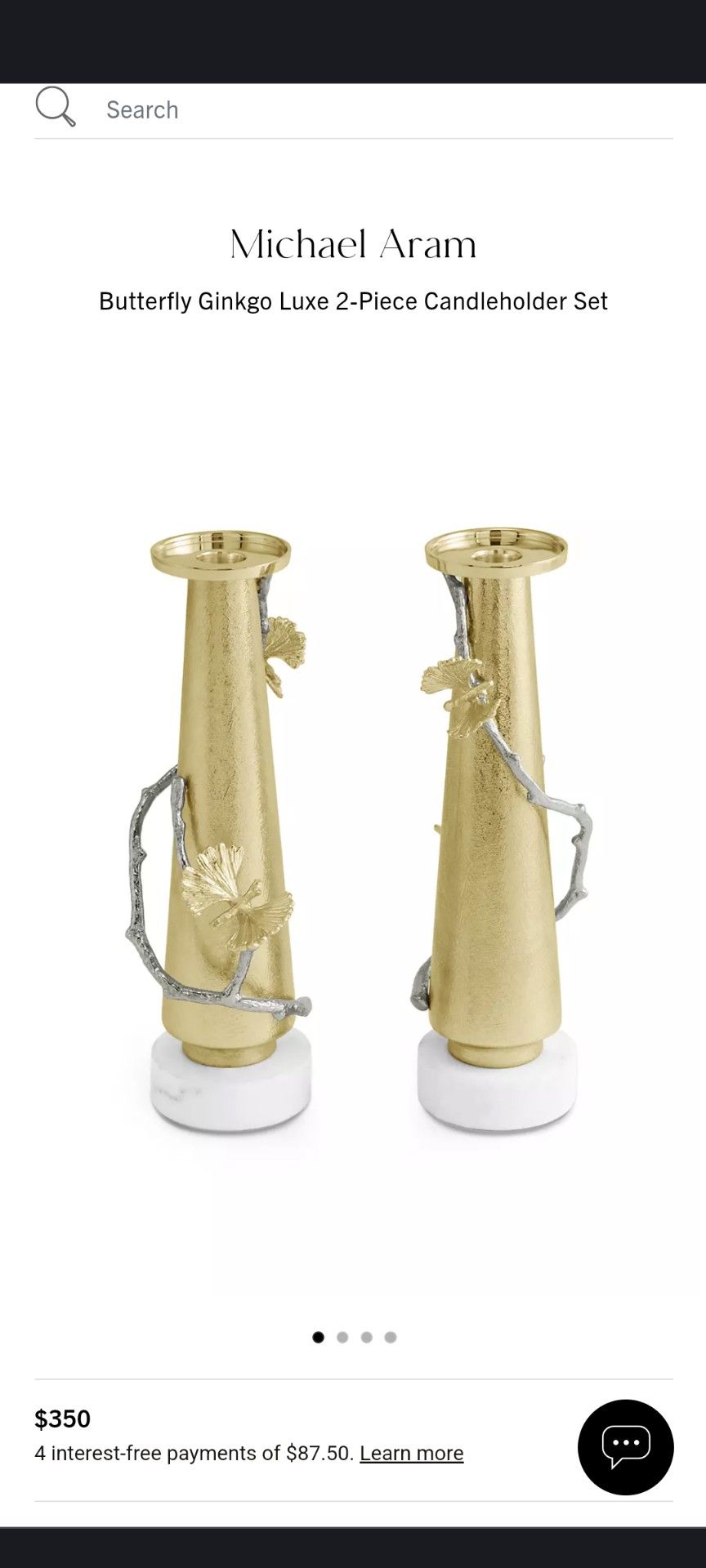 Brand New Beautiful Michael Aram Candleholders,All Products : American Fashion Style Bags On Sale