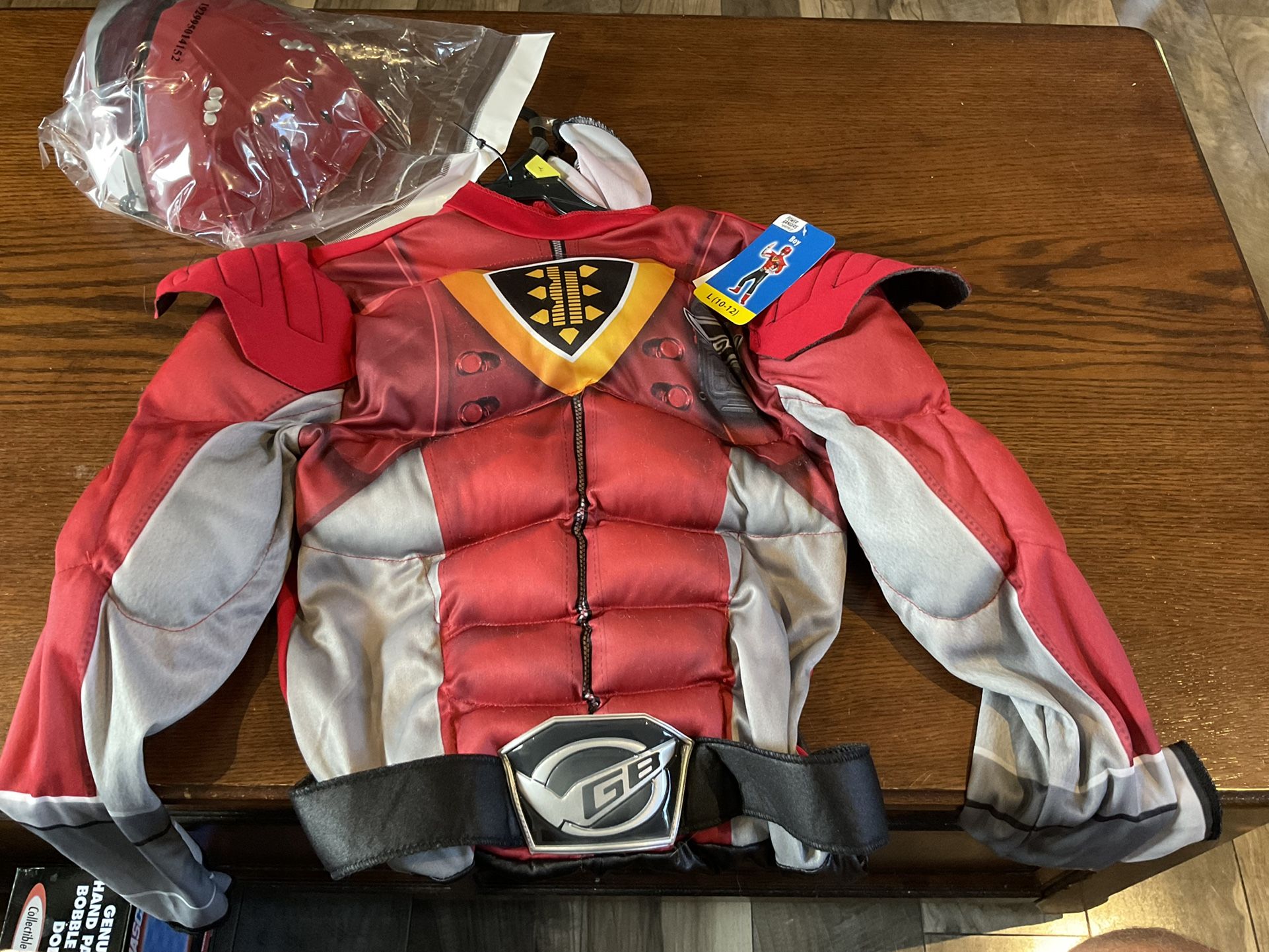 Brand new, power rangers boy large 10 to 12 two piece jumpsuit.