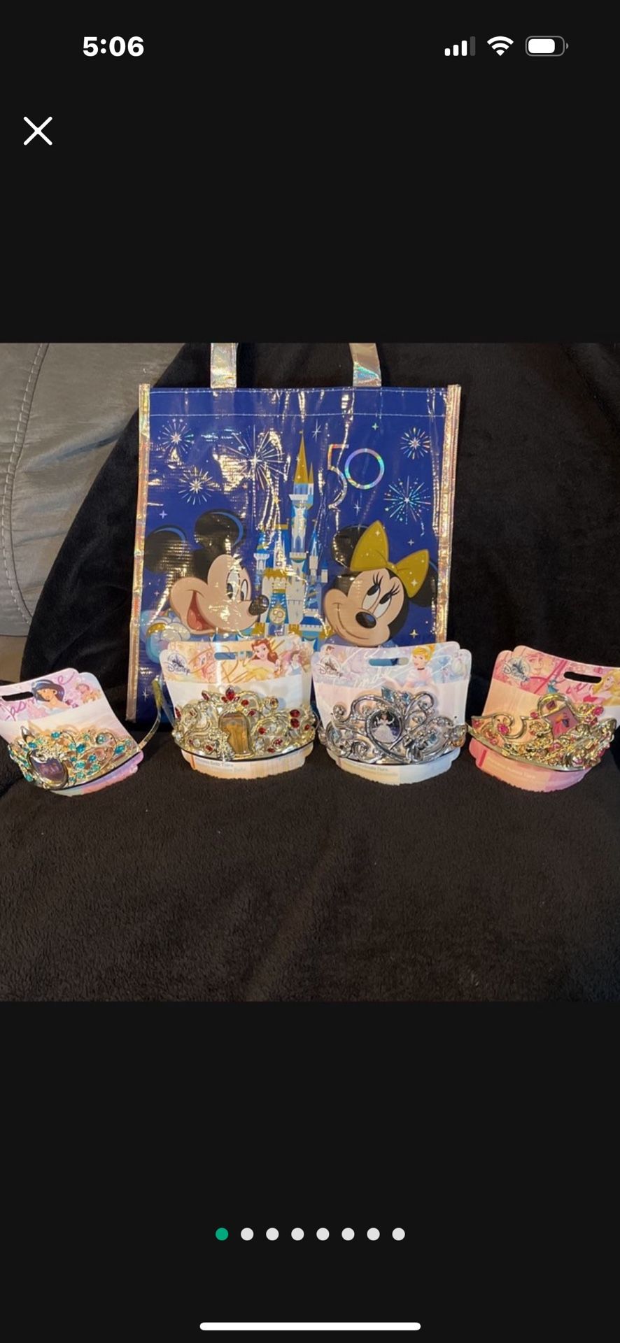 Disney Princess Authentic 👑 Cinderella , Belle, Aurora , Tiana & Jasmine Authentic Tiara/Crowns 👸 Perfect For DISNEY -$15 EACH ! !More In Profile
