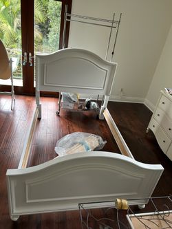 Full-Size White Bed Frame from Pottery Barn