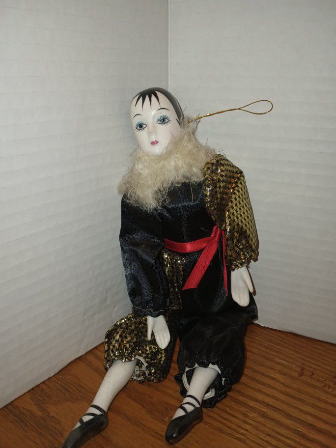 Vintage 1980s Porcelain Ballerina Clown Doll You$23 F