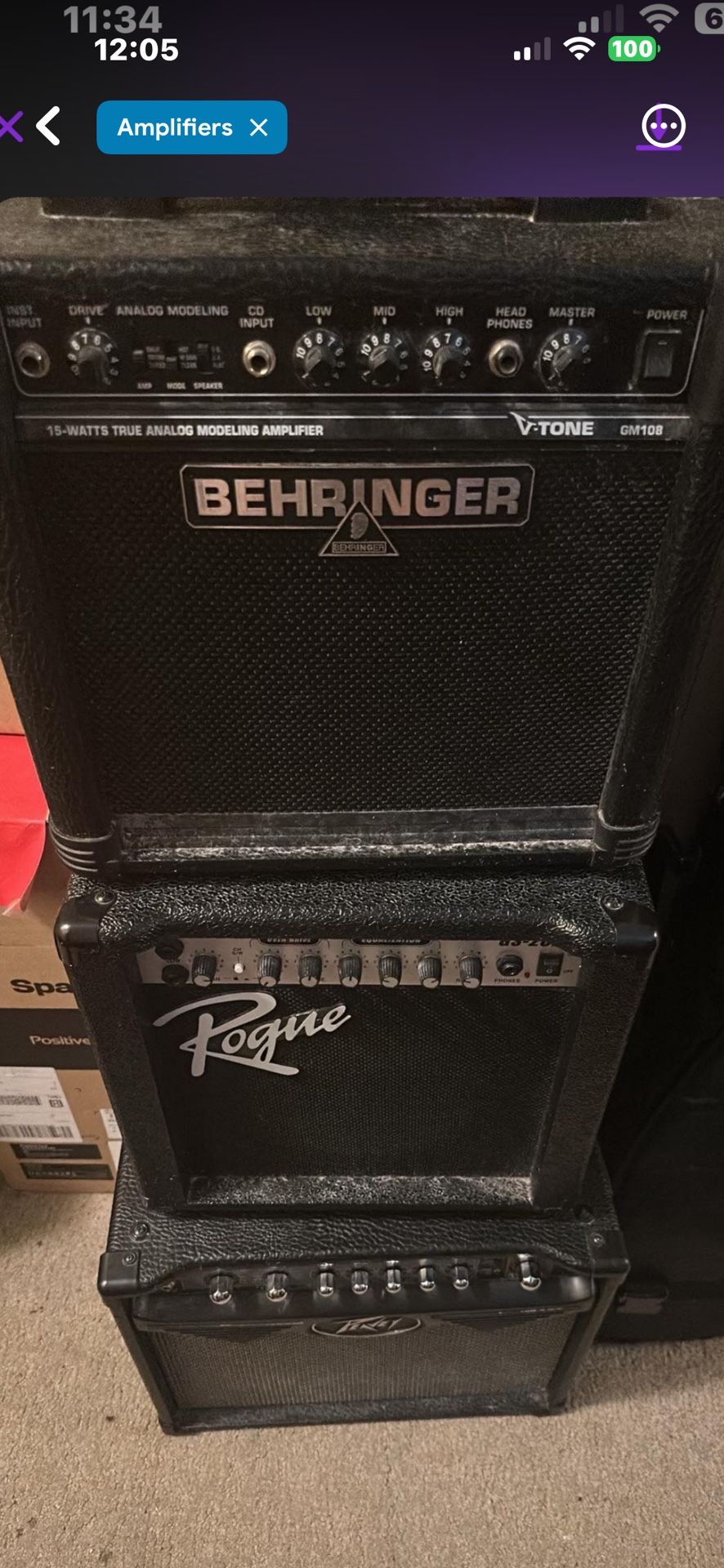 Assortment Of Amplifiers For Sale