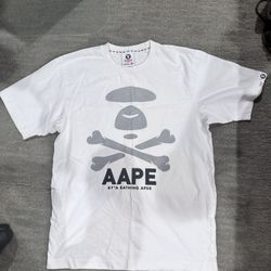Bape AAPE white small size T shirt 
