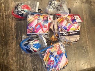 Kids Power Rangers Costumes Red, Blue, White Size’s Small and Medium