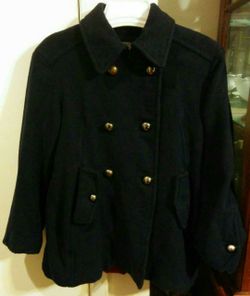 Liz Claiborne Wool Military Style Coat