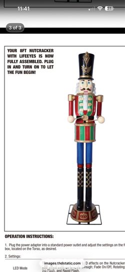 8ft tall nutcracker drummer