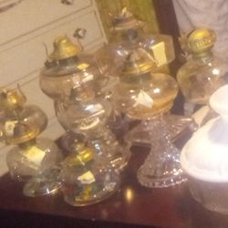 Oil Lamps And Tons Of Crystal Glass Items 