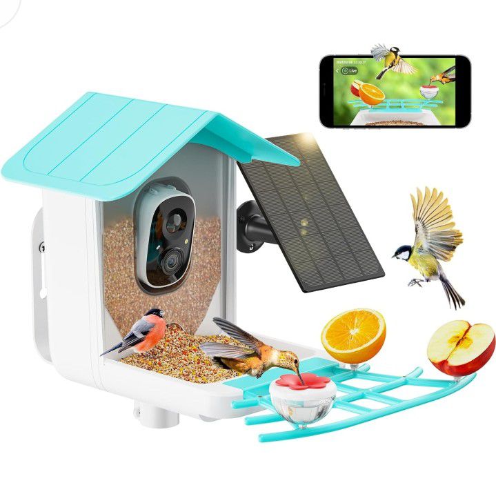 Smart Bird Feeder with Camera, Bird House with Cam with AI Identify Bird Species
