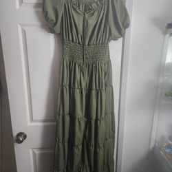 Olive Green Ren Fair Dress