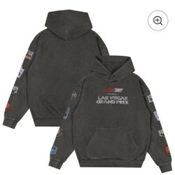 F1 Las Vegas Grand Prix Retro Patch Hoodie Size S oversized Fits M medium