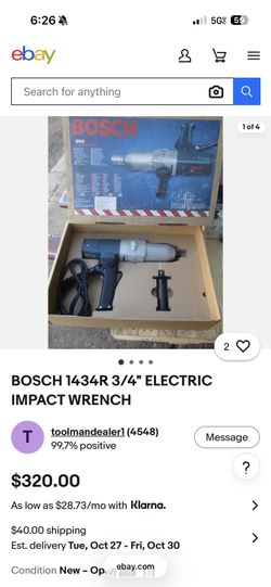 BOSCH 3/4” Impact Wrench