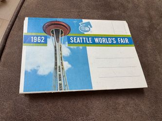 1962 world fair fold out postcard