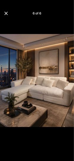 LIKIMIO LumiCord Modular Sectional Sofa with Ottoman, 118" L-Shaped Boneless Couch for Living Room,
