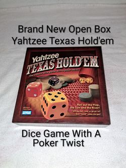 Brand New Open Box Yahtzee Texas Hold'Em Dice Game With A Poker Twist