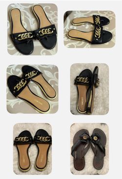 UNMISSABLE DEAL! 2 PAIRS OF SANDALS  ✨ SIZE 8 — STUNNING AND ELEGANT ✨  BOTH PAIRS FOR JUST $35  👡 Nine West (like new) with beautiful gold detailing