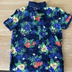 Polo Ralph Lauren Custom Slim Fit Floral Polo Shirt M Multicolor Short Sleeve