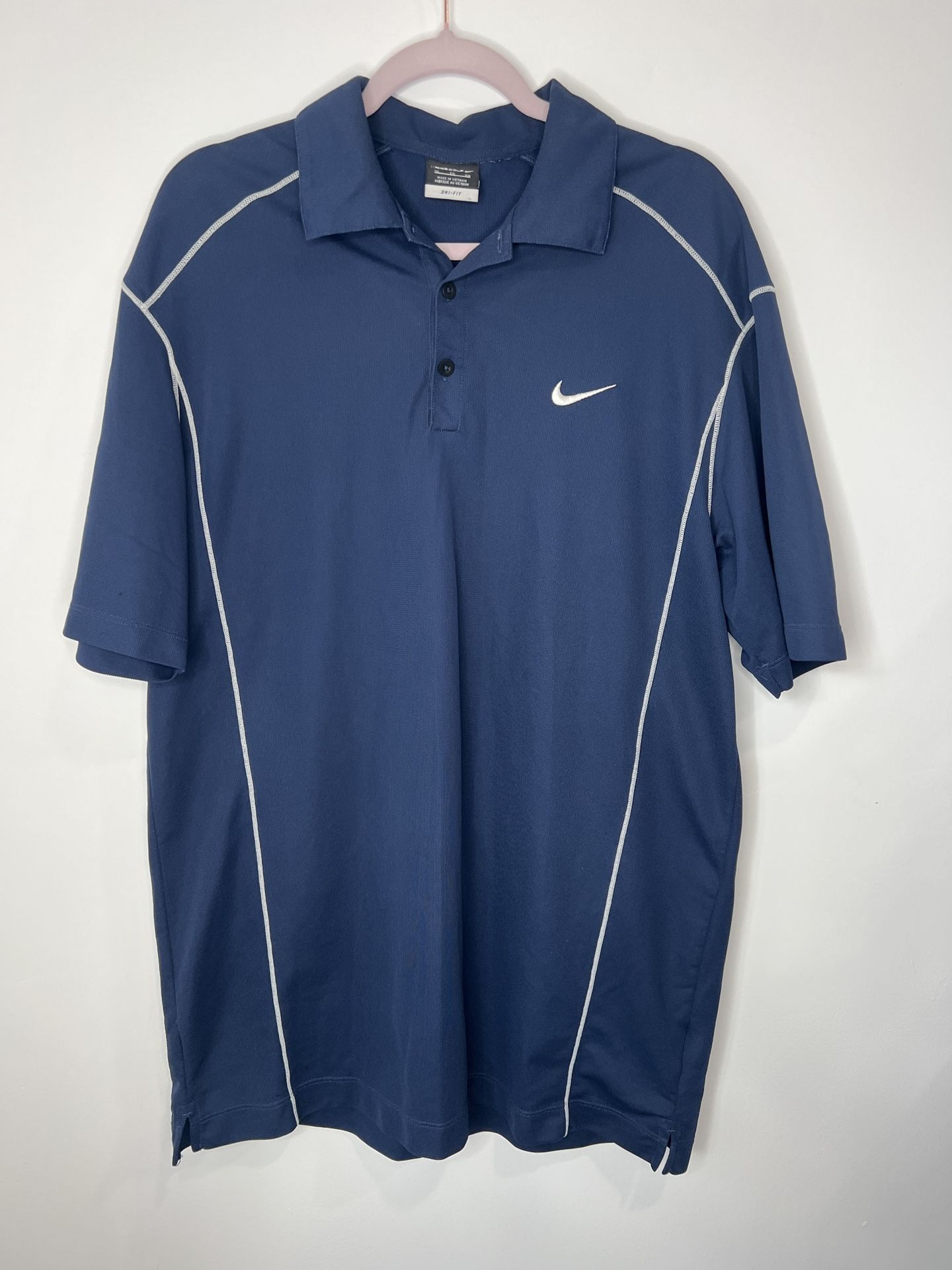 Nike Golf Men’s Dark Blue Dri Fit Short Polo Size XL