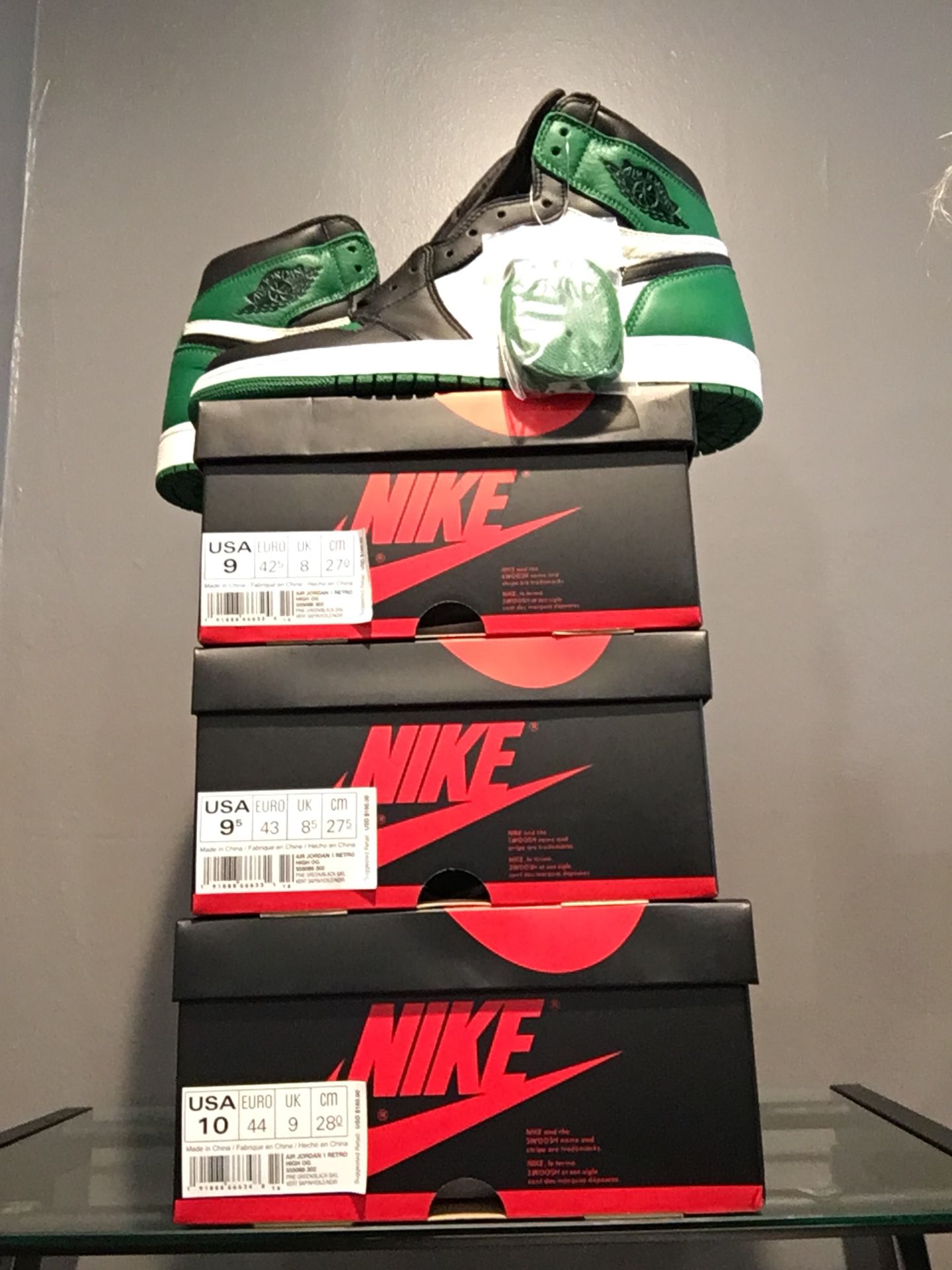 Nike Air Jordan 1 Pine Green size 9/9.5/10