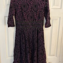 Miusol Midi Dress Size M (Plum Lace)