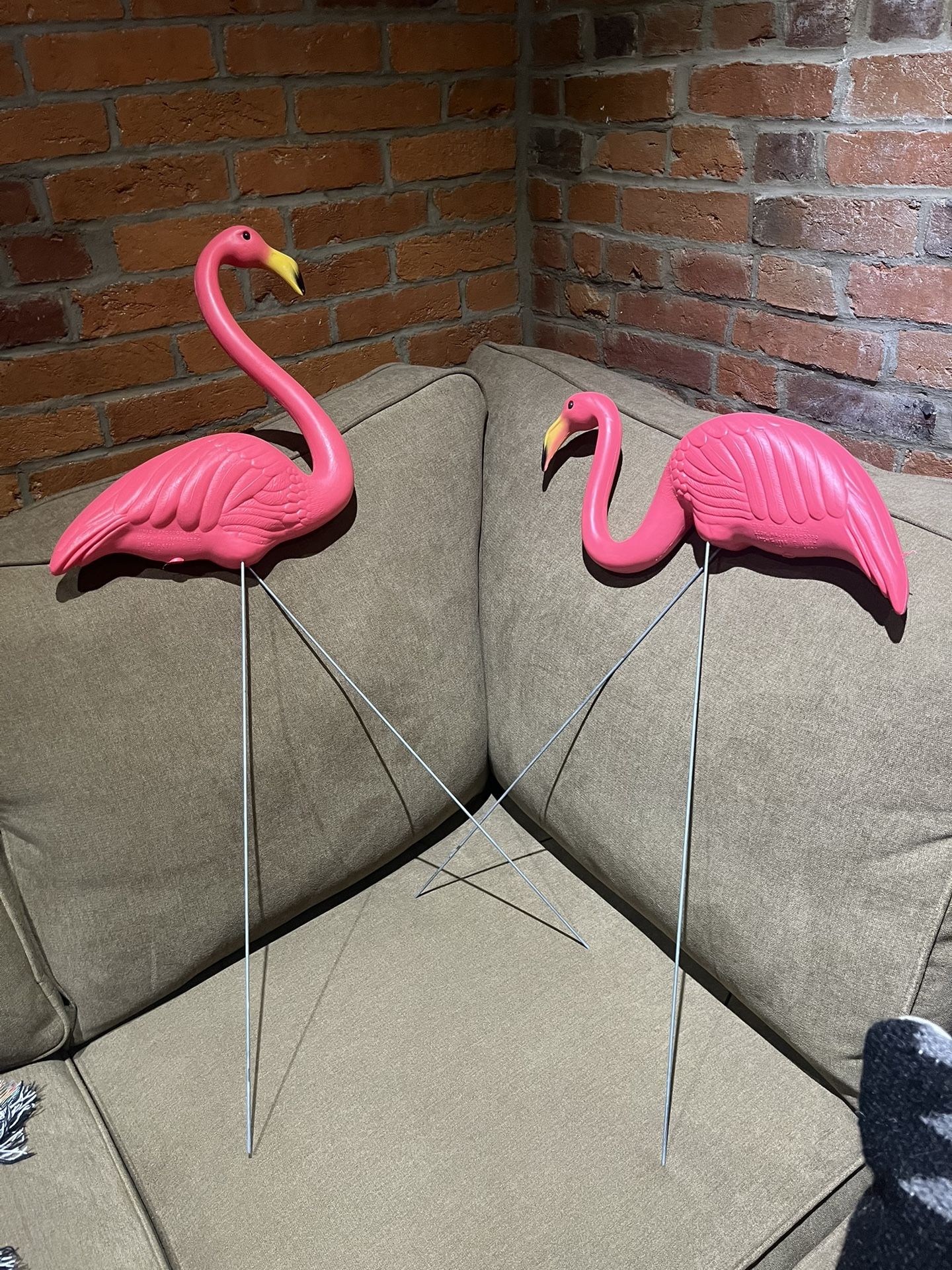 Vintage 1996 Don Featherstone Pink Flamingo Blow Mold Lawn Ornament