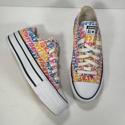 Converse CTAS Lift Platform Sneakers My Story White Yellow Pink Blue Women 6