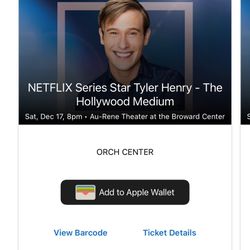 Tyler Henry Medium Tickets Dec 17! 