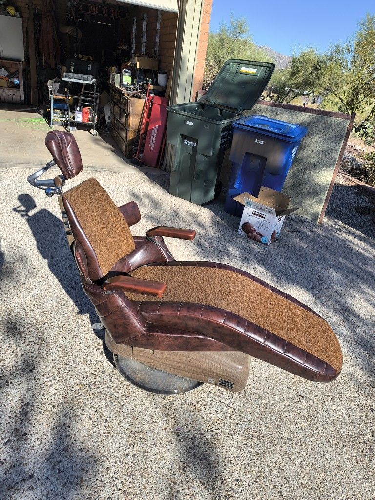 Vintage Dental Chair Mancave Furniture Piece