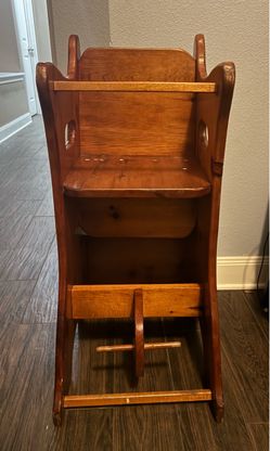 Solid Wood 3 in 1 Convertible High Chair